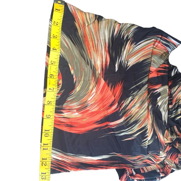 Plus Size Black/Orange Short Sleeve Romper - Picture 4 of 4